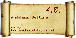 Andaházy Bettina névjegykártya