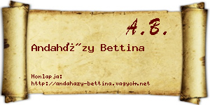 Andaházy Bettina névjegykártya